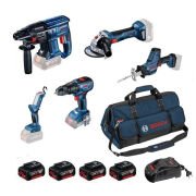 Bosch GBH 180-LI + GWS 180-LI + GSR 18V-50 + GSA 18V-LI + GLI 18V-300