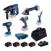 Bosch GBH 180-LI + GWS 180-LI + GSR 185-LI + GDX 180-LI + GLI 18V-300