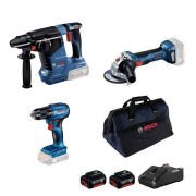 Bosch GBH 187-LI + GWS 180-LI + GSR 185-LI