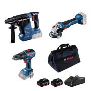 Bosch GBH 187-LI + GWS 18V-10 + GSB 18V-50