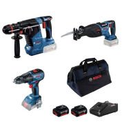 Bosch GBH 187-LI Kırıcı Delici + GSB 18V-50 Matkap + GSA 185-LI Tilki Kuyruğu