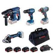 Bosch GBH 180-LI + GWS 180-LI + GSB 185-LI + GDX 180-LI