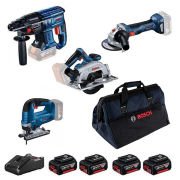 Bosch GBH 180-LI + GWS 180-LI + GKS 185-LI + GST 185-LI