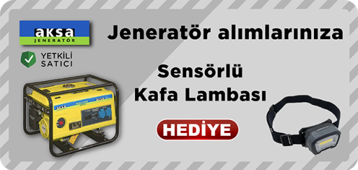 Aksa Jeneratör al. Sensörlü Kafa Lambası HEDİYE