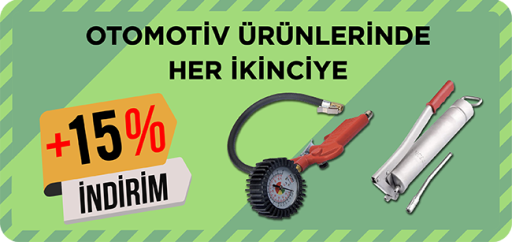 Otomotiv'de her 2'nciye %15 EKSTRA İNDİRİM