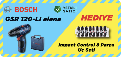 GSR 120-LI alana Impact Control Uç Seti HEDİYE