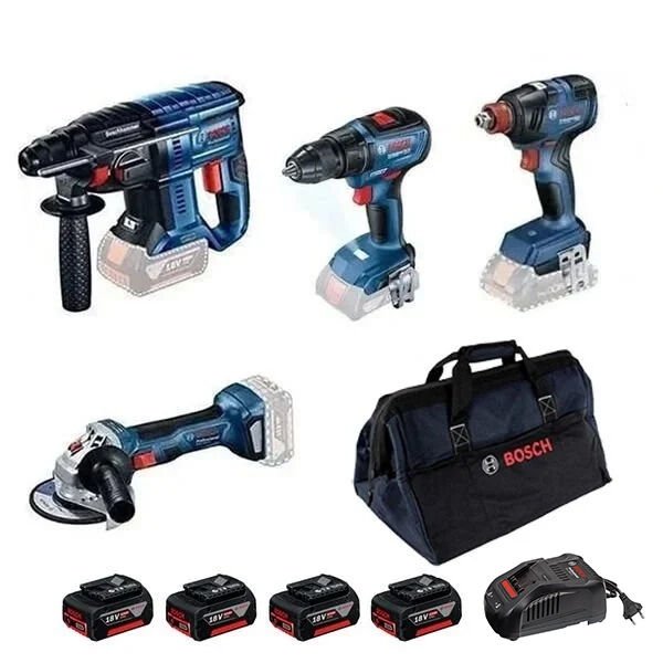 Bosch GBH 180-LI + GWS 180-LI + GSR 18V-50 + GDX 18V-200