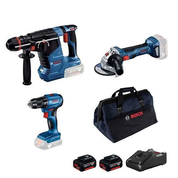 Bosch GBH 187-LI + GWS 180-LI + GSR 185-LI