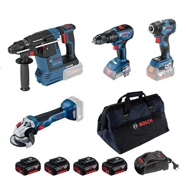 Bosch GBH 18V-28 C + GWS 18V-10 + GSB 18V-50 + GDR 18V-200