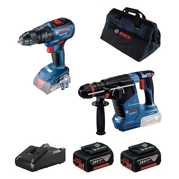 Bosch GBH 187-LI Kırıcı Delici + GSB 18V-50 Matkap