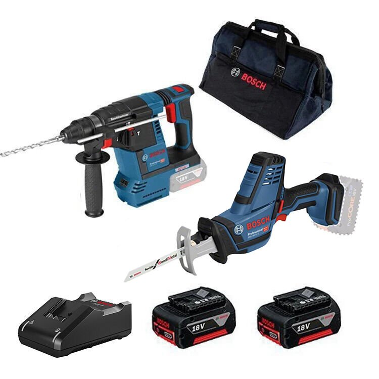 Bosch GBH 18V-26 Kırıcı Delici + GSA 18V-LI Tilki Kuyruğu