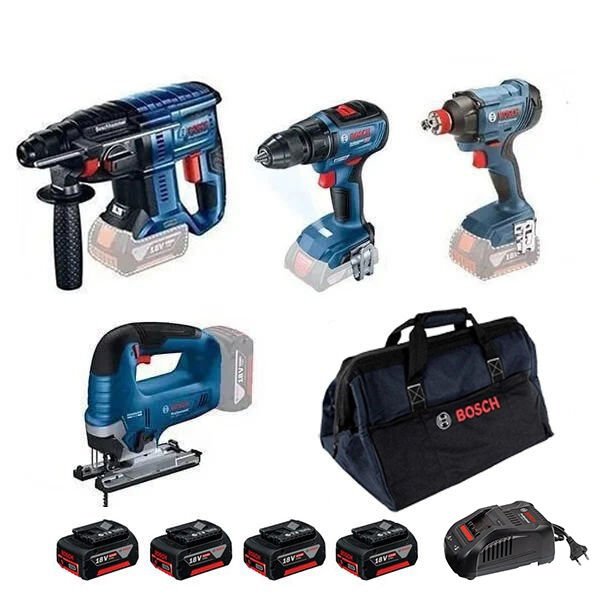 Bosch GBH 180-LI + GST 185-LI + GSR 18V-50 + GDX 180-LI