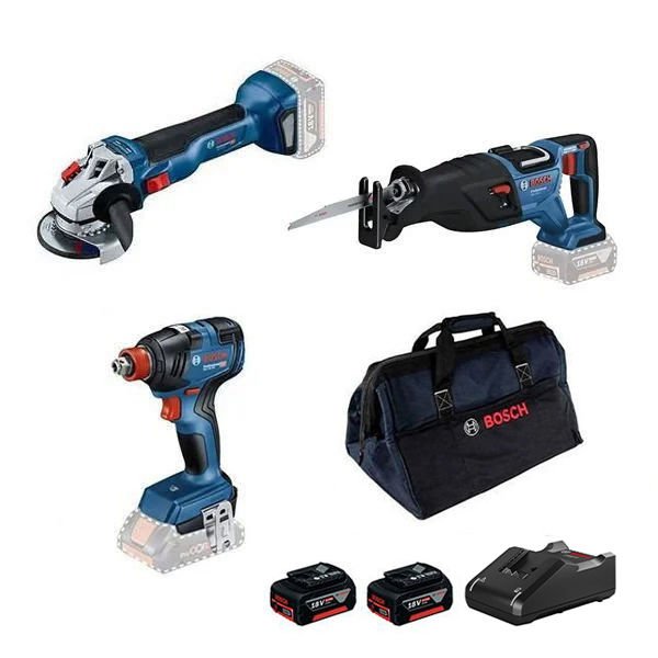 Bosch GWS 18V-10 + GDX 18V-200 + GSA 185-LI