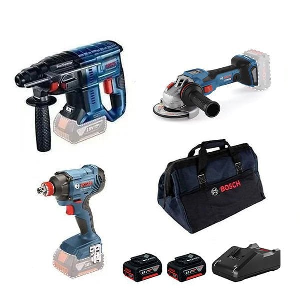 Bosch GBH 180-LI + GWS 18V-15 SC + GDX 180-LI