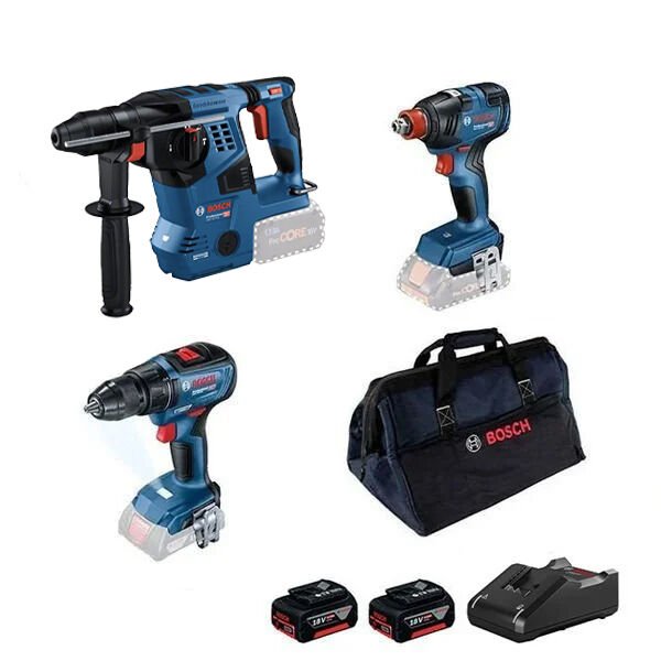 Bosch GBH 18V-28 C + GWS 18V-10 + GSR 18V-50